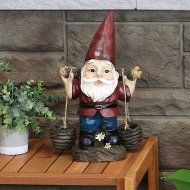 Design Toscano Garden Gnomes On a Butterfly's Back Statue